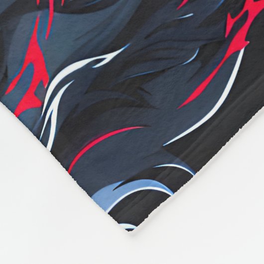 Dual Wild Lunar Wolf Fleece Deken (Hoek)