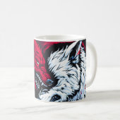 Dual Wild Lunar Wolf Koffiemok (Voorkant rechts)