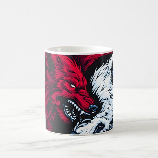 Dual Wild Lunar Wolf Koffiemok (Center)