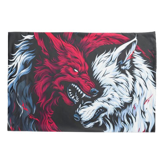 Dual Wild Lunar Wolf Kussensloop (Achterkant)