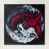 Dual Wild Lunar Wolf Legpuzzel (Horizontaal)