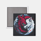 Dual Wild Lunar Wolf Magneet (Voorkant / Achterkant)