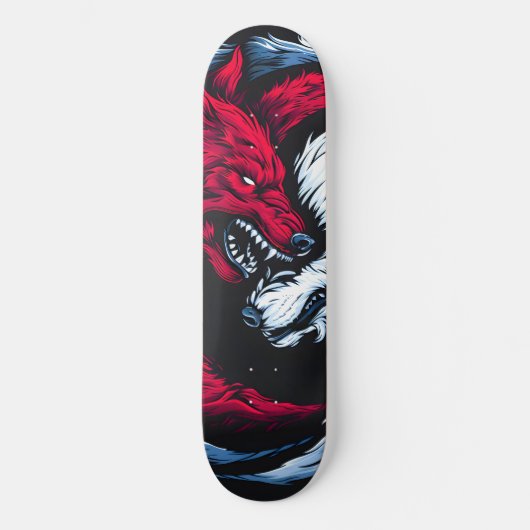Dual Wild Lunar Wolf Persoonlijk Skateboard (Voorkant)