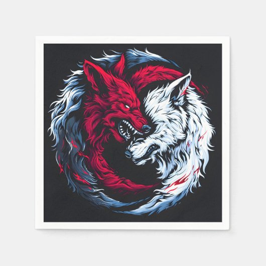 Dual Wild Lunar Wolf Servet (Voorkant)