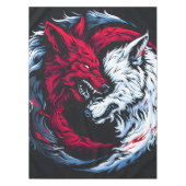 Dual Wild Lunar Wolf Tafelkleed (Voorkant)