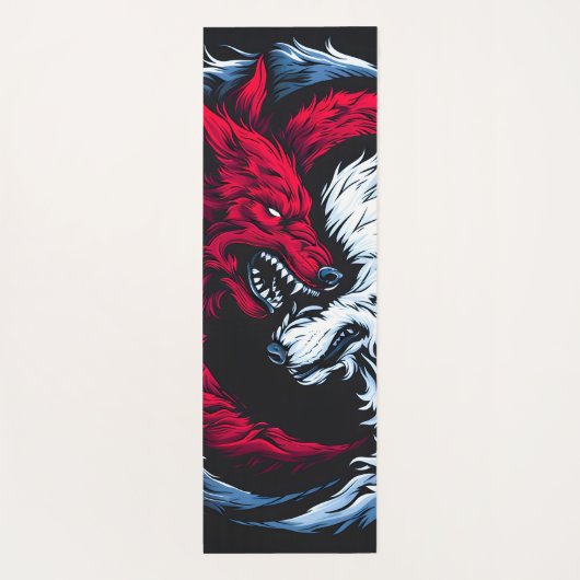 Dual Wild Lunar Wolf Yogamat (Achterkant)