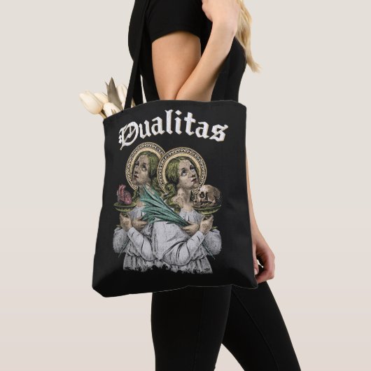 Dualitas - Gotisch ontwerp Tote Bag (Dichtbij)