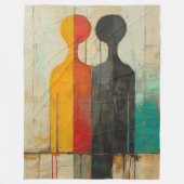 Dualiteit – Abstracte Figuren van Licht en Schaduw Fleece Deken (Voorkant)