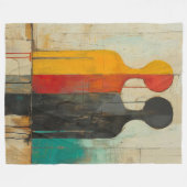Dualiteit – Abstracte Figuren van Licht en Schaduw Fleece Deken (Voorkant (Horizontaal))