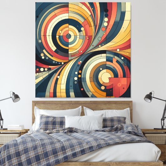 Dualiteit - Bauhaus - Canvas Art (Insitu (Slaapkamer))