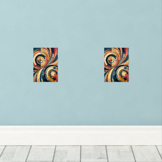 Dualiteit - Bauhaus - Poster Muurkunst Sets (Houten vloer)