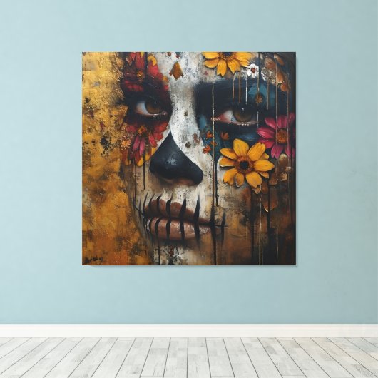 Dualiteit in Bloom Canvas Afdruk (Insitu (Houten vloer))