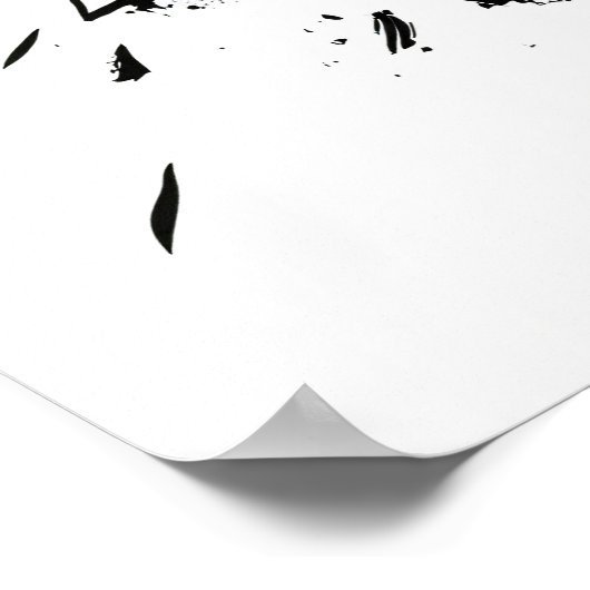 Dualiteit ontketend - Intense Abstracte Face Art Poster (Hoek)