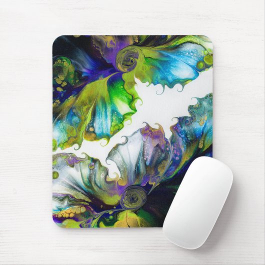 Dualiteit - Peacock Mousepad Muismat (Met muis)