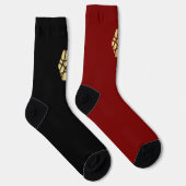Dualiteit Soks – Rood & Zwart Sokken (Rechts)