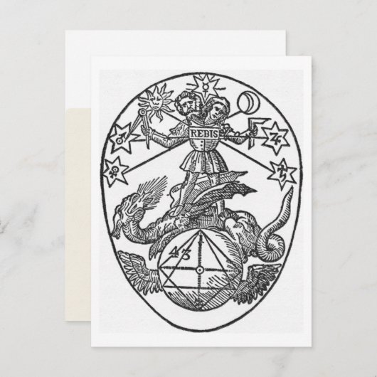 Dualiteitssymbool Rebis Briefkaart (Voorkant / Achterkant)