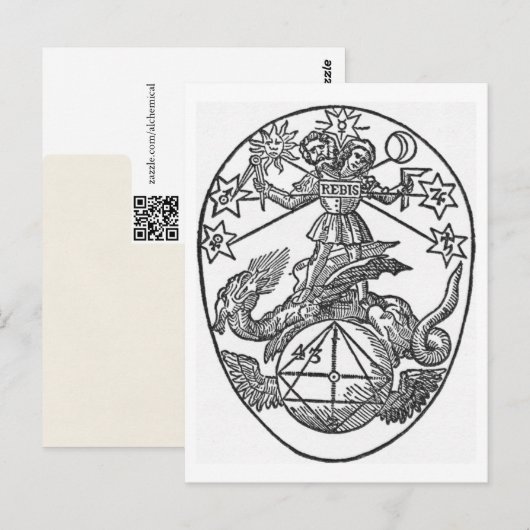 Dualiteitssymbool Rebis Briefkaart (Voorkant / Achterkant)