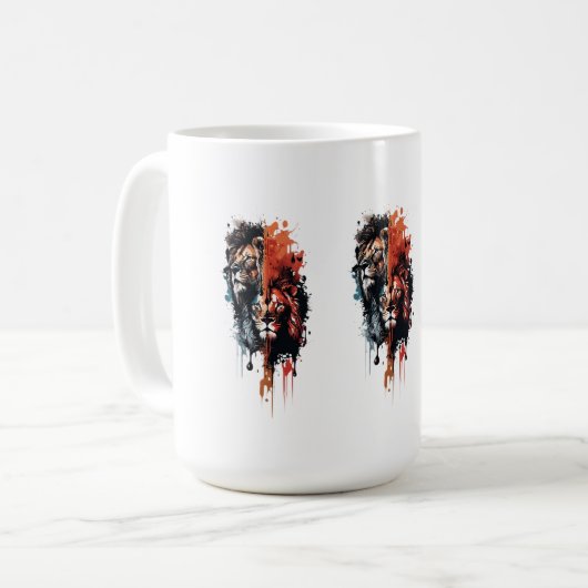 Duality of the King Split Reign Crowned by Contras Koffiemok (Voorkant links)