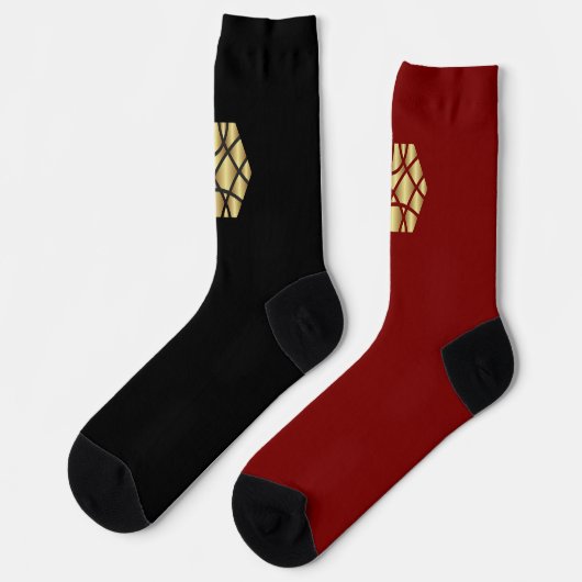 Duality Socks – Red & Black Sokken (Links)
