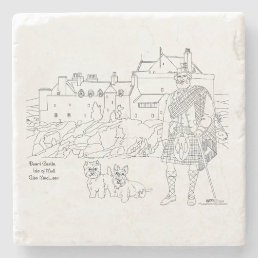 Duart Castle Isle of Mull Scotland Stenen Onderzetter (Voorkant)