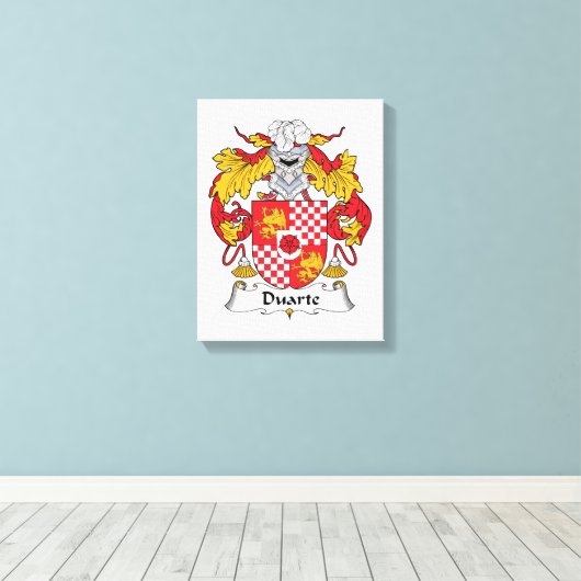 Duarte Family Crest Canvas Afdruk (Insitu (Houten vloer))