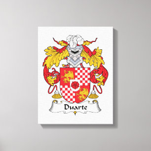 Duarte Family Crest Canvas Afdruk
