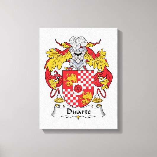 Duarte Family Crest Canvas Afdruk (Voorkant)