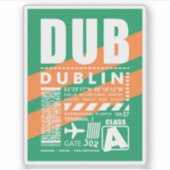 DUB Dublin Airport Sticker (Voorkant)