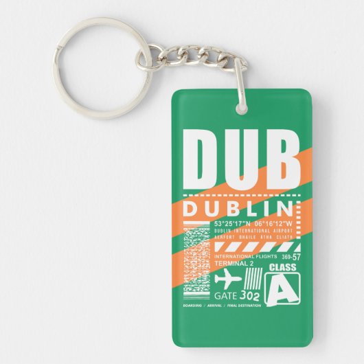 DUB Dublin Luchthaven Sleutelhanger (Voorkant)
