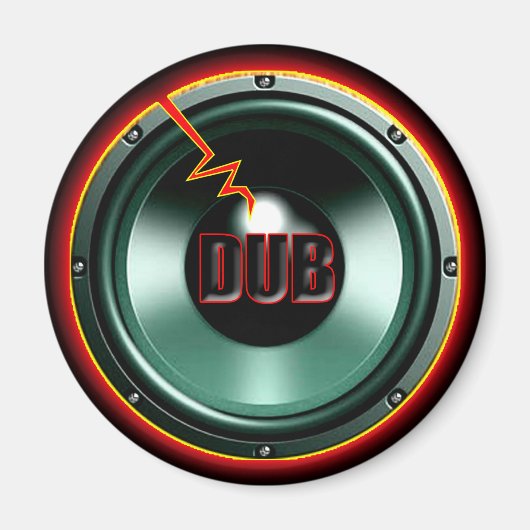 DUB RED HOT WOOFER T-shirts Magneet (Voorkant)