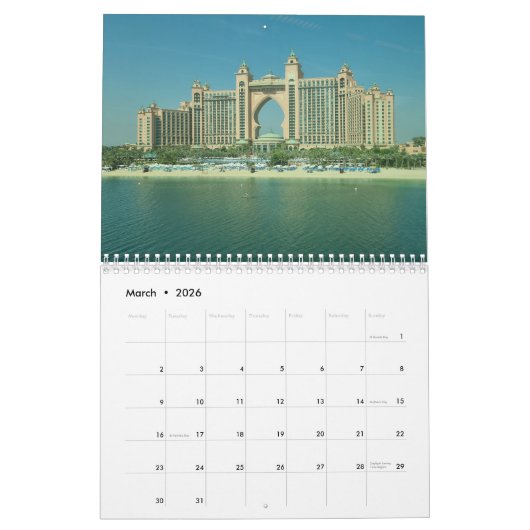 Dubai 2026 calendar kalender (Mar 2026)