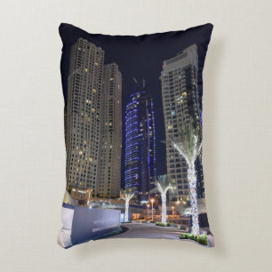 Dubai architectuur bij nacht decoratief kussen