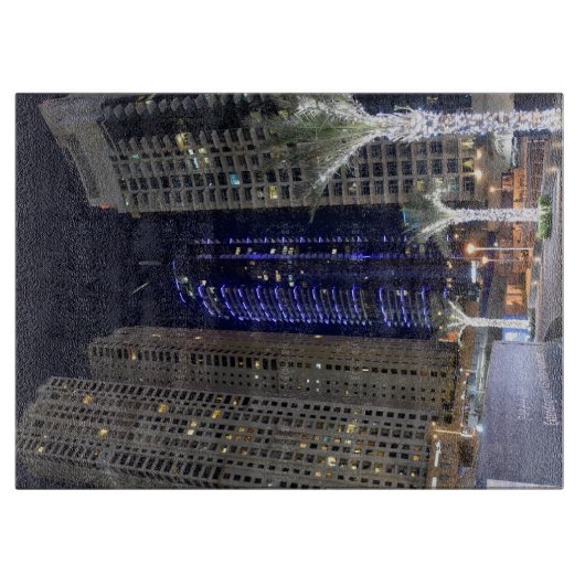 Dubai architectuur bij nacht snijplank (Voorkant)