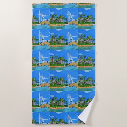 Dubai badhanddoek (Voorkant)