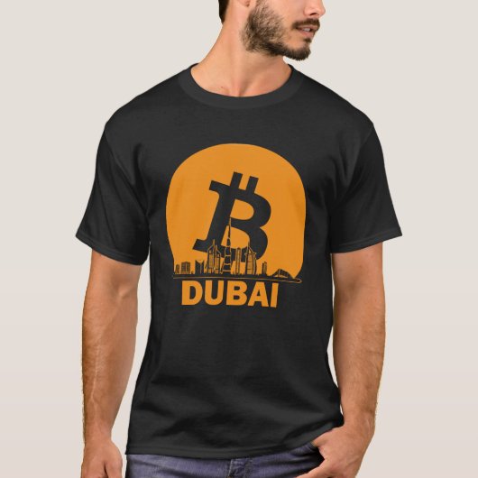 Dubai Bitcoin Maximalist Bitcoin Dubai Skyline T-shirt (Voorkant)