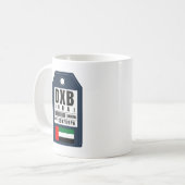 Dubai Boarding Pass - Verenigde Arabische Emiraten Koffiemok (Voorkant links)