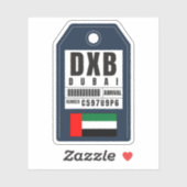 Dubai Boarding Pass - Verenigde Arabische Emiraten Sticker (Vel)