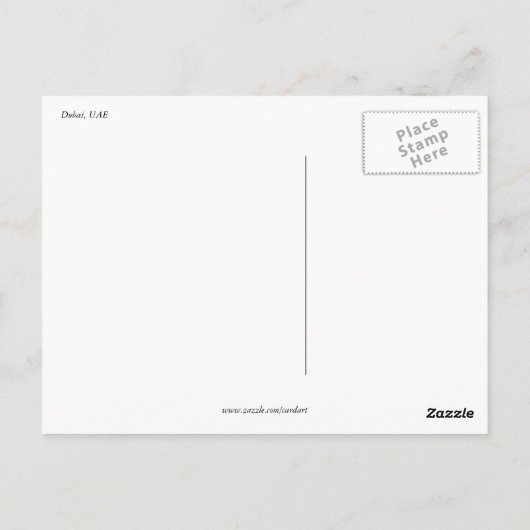 dubai briefkaart (Achterkant)