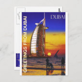 DUBAI BRIEFKAART VAN MOJISOLA A GBADAMOSI OKUBULE (Voorkant / Achterkant)