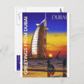DUBAI BRIEFKAART VAN MOJISOLA A GBADAMOSI OKUBULE (Voorkant / Achterkant)