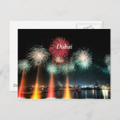 Dubai briefkaart vuurwerk (Voorkant / Achterkant)