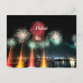 Dubai briefkaart vuurwerk (Voorkant)
