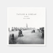 Dubai bruiloft aangepaste foto cocktail servetten (Voorkant)