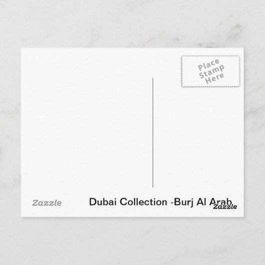 Dubai - Burj Al Arab Briefkaart (Achterkant)