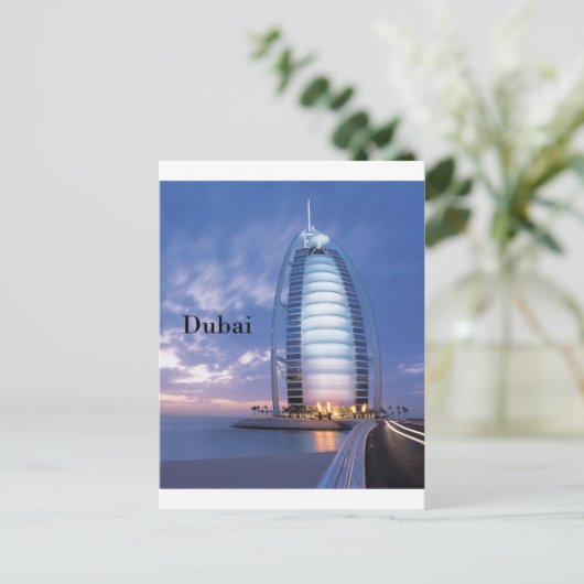 Dubai Burj Al Arab Hotel (van St.K.) Briefkaart (Staand voorkant)