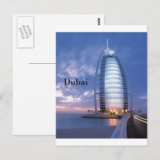 Dubai Burj Al Arab Hotel (van St.K.) Briefkaart (Voorkant / Achterkant)
