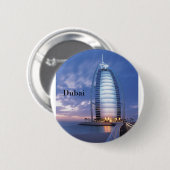 Dubai Burj Al Arab Hotel (van St.K.) Ronde Button 5,7 Cm (Voorkant /achterkant)