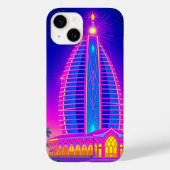 Dubai Burj Al Arab Neon Night – Dubai Mobiel Case-Mate iPhone Case (Achterkant)