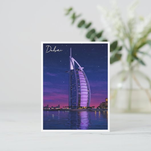 Dubai Burj Al Arab VAE Reizen Briefkaart (Staand voorkant)