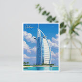 Dubai Burj Al Arab VAE Reizen Briefkaart (Staand voorkant)